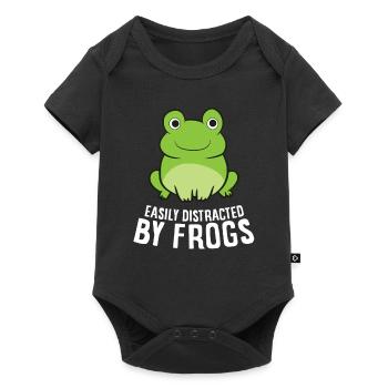 Easily Distracted By Frogs Amphibian Love Frogs - Baby Premium short-sleeve bodysuit - black - Front