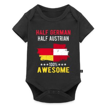Half German Half Austrian - Baby Premium short-sleeve bodysuit - black - Front