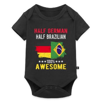 Moitié allemand moitié brésilien - Body à manches courtes Premium Bébé - noir - Devant