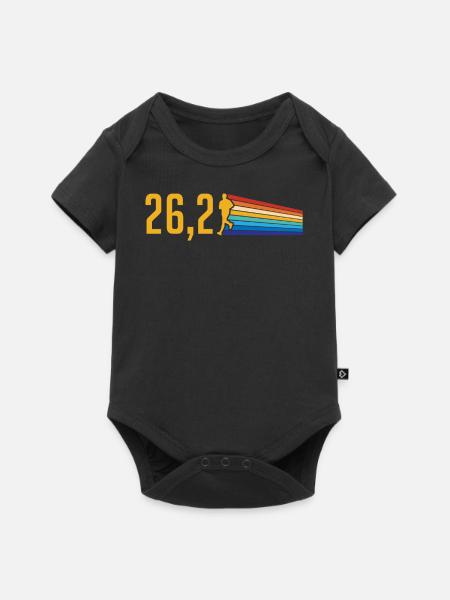 Halbmarathon, Marathon, Läufer - Baby Premium Kurzarmbody - Schwarz