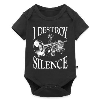 Trompettiste Vintage I Destroy - Body à manches courtes Premium Bébé - noir - Devant