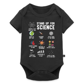 Défendez la science, la science - Body à manches courtes Premium Bébé - noir - Devant