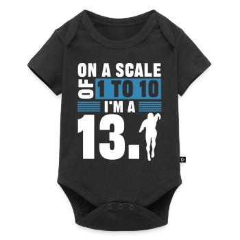 Half Marathon, Marathon, Runner - Baby Premium short-sleeve bodysuit - black - Front