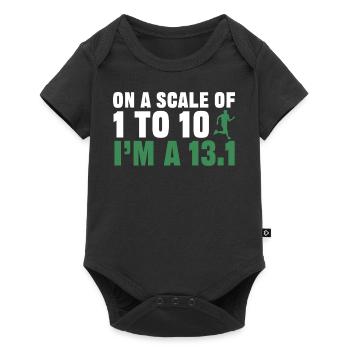 Halbmarathon, Marathon, Läufer - Baby Premium Kurzarmbody - Schwarz - Vorne