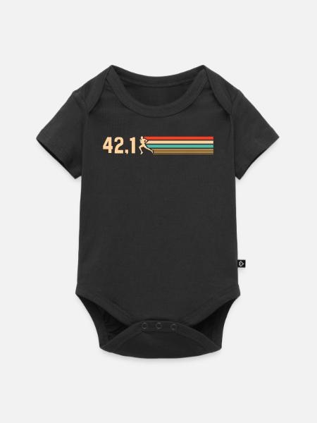 Halbmarathon, Marathon, Läufer - Baby Premium Kurzarmbody - Schwarz