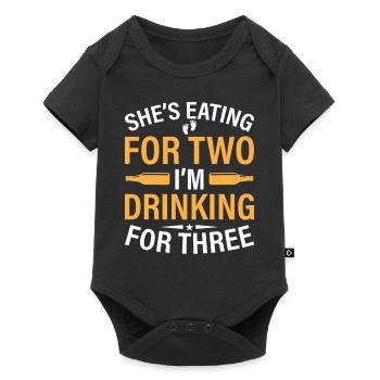First Time Dad She's Eating For Two I'm Drinking F - Baby Premium short-sleeve bodysuit - black - Front