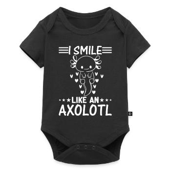 Kawaii Axolotl Lover - Je souris comme un Axolotl - Body à manches courtes Premium Bébé - noir - Devant