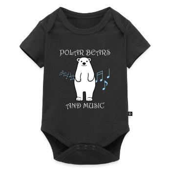 Polar Bears and Music Musician Arctic - Baby Premium short-sleeve bodysuit - black - Front