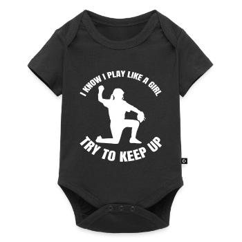 Baseball Amateur de baseball Femme Jeu de baseball - Body à manches courtes Premium Bébé - noir - Devant
