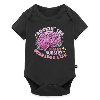 Brain Surgery Joke Brain Surgery Awareness Gift - Baby Premium short-sleeve bodysuit - black - Front