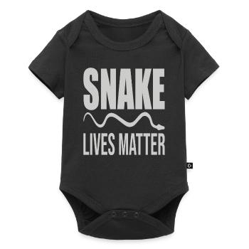 Snake Lives Matter Snakes Protection Support - Baby Premium Kurzarmbody - Schwarz - Vorne