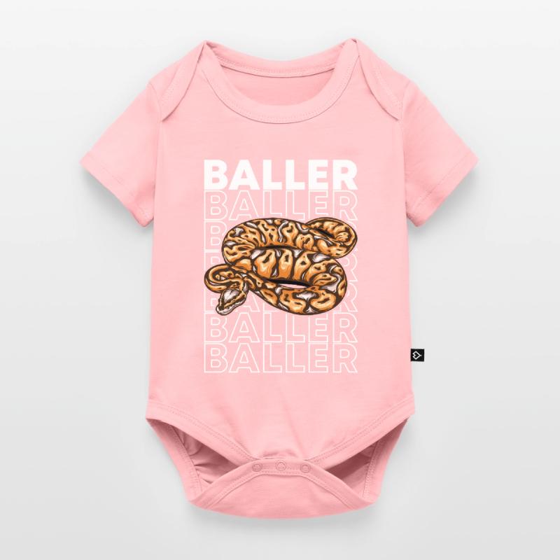 Ball Python 80's Style Baller Royal Python Snake Body à manches courtes Premium Bébé