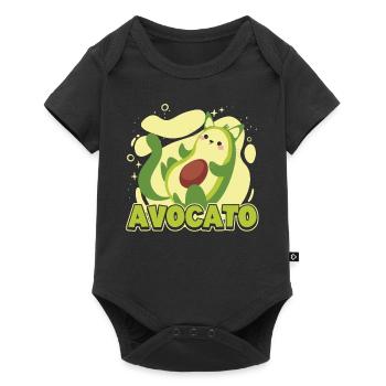 Avocato Mélange d’avocat et de chat pour les végétariens - Body à manches courtes Premium Bébé - noir - Devant