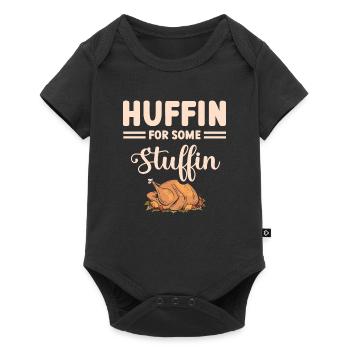 Huffin pour des trucsà la Turquie Thanksgiving - Body à manches courtes Premium Bébé - noir - Devant