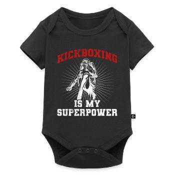 Kickboxer Martial Arts Kickboxing Kickboxen - Baby Premium Kurzarmbody - Schwarz - Vorne
