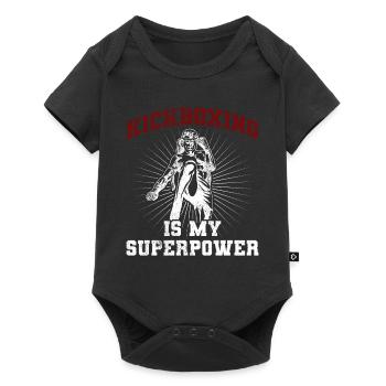 Kickboxer Martial Arts Kickboxing Kickboxen - Baby Premium Kurzarmbody - Schwarz - Vorne