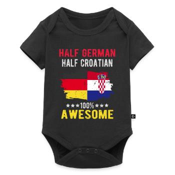 Moitié allemand moitié croate - Body à manches courtes Premium Bébé - noir - Devant