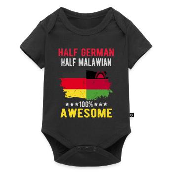 Half German Half Malawi - Baby Premium short-sleeve bodysuit - black - Front