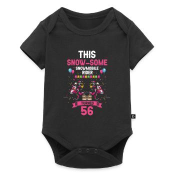 Conception de motoneige pour l’anniversaire de la motoneige - Body à manches courtes Premium Bébé - noir - Devant