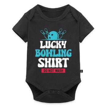 Bowling Smashing Pins - Ne pas laver Lucky Bowling - Body à manches courtes Premium Bébé - noir - Devant