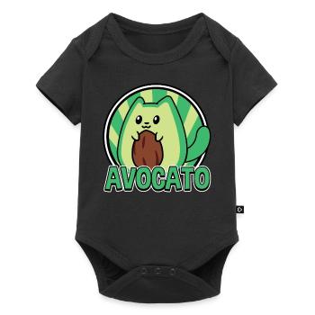 Avocato Mélange d’avocat et de chat pour les végétariens - Body à manches courtes Premium Bébé - noir - Devant