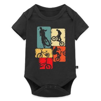 BMX Bike Stunt Boys Enfants - Body à manches courtes Premium Bébé - noir - Devant