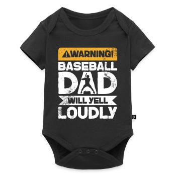 Warning Will Scream - Baseball Father - Baby Premium short-sleeve bodysuit - black - Front