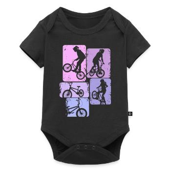 BMX Filles Bike Stunt Enfants - Body à manches courtes Premium Bébé - noir - Devant