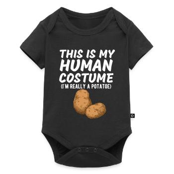 This Is My Human Costume I'm Really A Potato Funny - Baby Premium short-sleeve bodysuit - black - Front