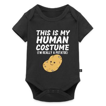 This Is My Human Costume I'm Really A Potato Funny - Baby Premium short-sleeve bodysuit - black - Front