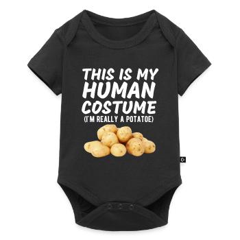 This Is My Human Costume I'm Really A Potato Funny - Baby Premium short-sleeve bodysuit - black - Front
