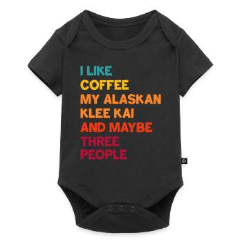 Alaskan Klee Kai - Baby Premium Kurzarmbody - Schwarz - Vorne