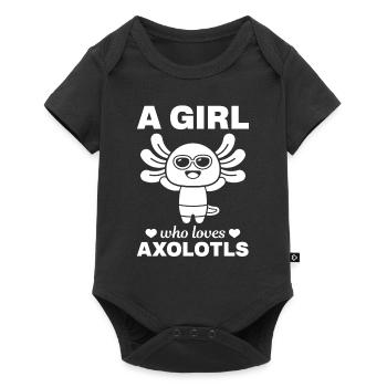 Axolotl Lover - Une fille qui aime Axolotls - Mignon A - Body à manches courtes Premium Bébé - noir - Devant