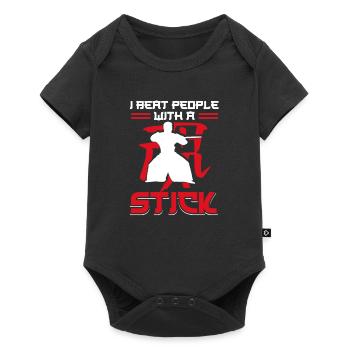MMA Je frappe les gens avec un bâton d’Aïkido - Body à manches courtes Premium Bébé - noir - Devant