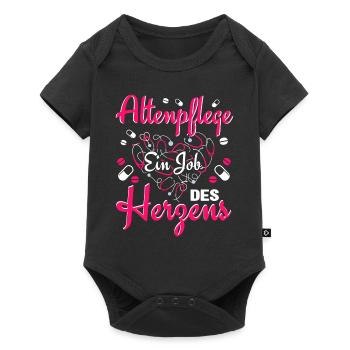 Altenpflegerin Altenpflege ein Job des Herzens - Baby Premium Kurzarmbody - Schwarz - Vorne