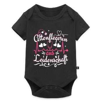Altenpflegerin Pflegerin aus Leidenschaft - Baby Premium Kurzarmbody - Schwarz - Vorne