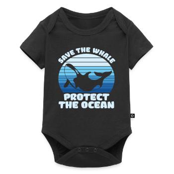 Save The Whale Protect The Ocean - Baby Premium short-sleeve bodysuit - black - Front