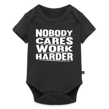 Workout Motivation Gym Fitness - Nobody Cares Work - Baby Premium short-sleeve bodysuit - black - Front