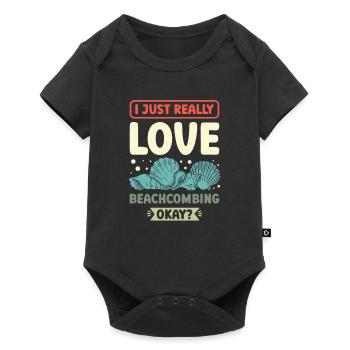 I love Beachcombing Beachcomber - Baby Premium short-sleeve bodysuit - black - Front