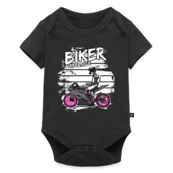 Motorcycle Lifestyle / Motorcycle / Motorcycles biker - Baby Premium short-sleeve bodysuit - black - Front