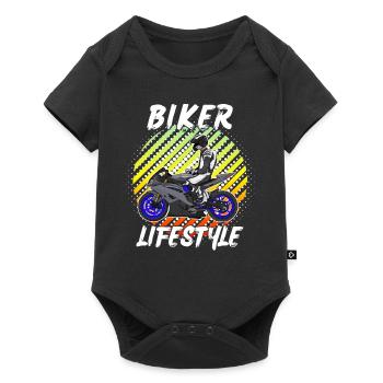 Motorcycle Lifestyle / Motorcycle / Motorcycles biker - Baby Premium short-sleeve bodysuit - black - Front