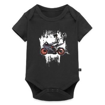 Motorcycle Lifestyle / Motorcycle / Motorcycles biker - Baby Premium short-sleeve bodysuit - black - Front