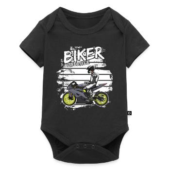 Motorcycle Lifestyle / Motorrad / Motorräder biker - Baby Premium Kurzarmbody - Schwarz - Vorne