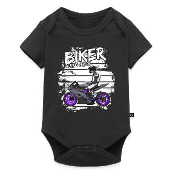 Motorcycle Lifestyle / Motorcycle / Motorcycle biker - Baby Premium short-sleeve bodysuit - black - Front