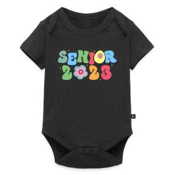 Senior 2023 Fleurs Sauvages Fleur Fleuriste - Body à manches courtes Premium Bébé - noir - Devant