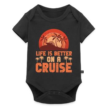 Croisière Vacances Rétro Life Est - Body à manches courtes Premium Bébé - noir - Devant
