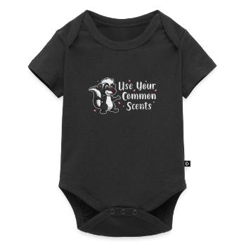 Stinktier Stinken Stinker Skunk Geschenk - Baby Premium Kurzarmbody - Schwarz - Vorne