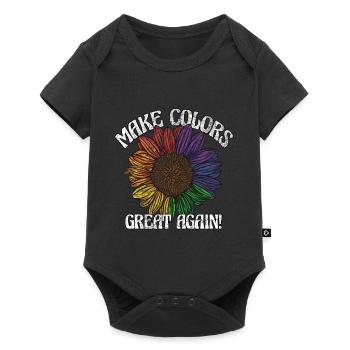Make Colors Great Again Colorful World Hippie Colors - Body à manches courtes Premium Bébé - noir - Devant
