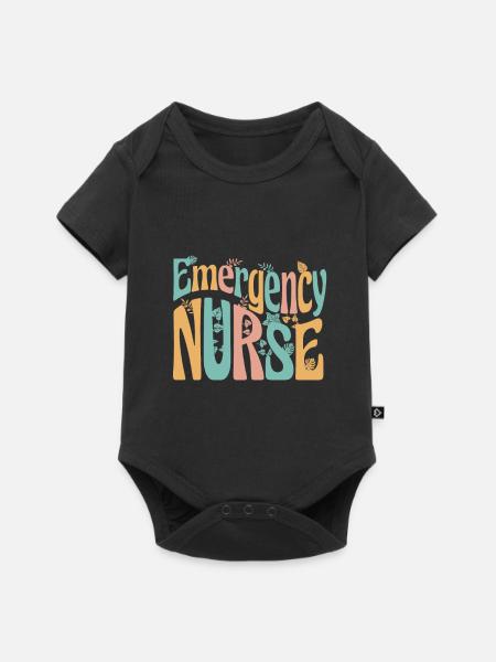 Krankenpflegerin - Emergency Nurse - Baby Premium Kurzarmbody - Schwarz