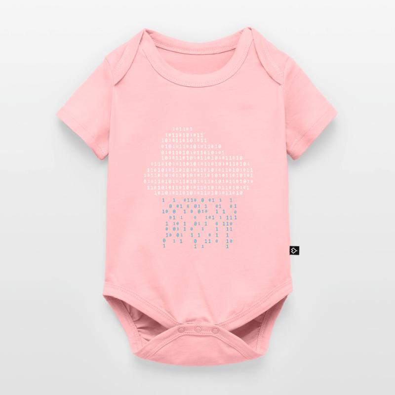 Programmer - binary code cloud rain Baby Premium short-sleeve bodysuit